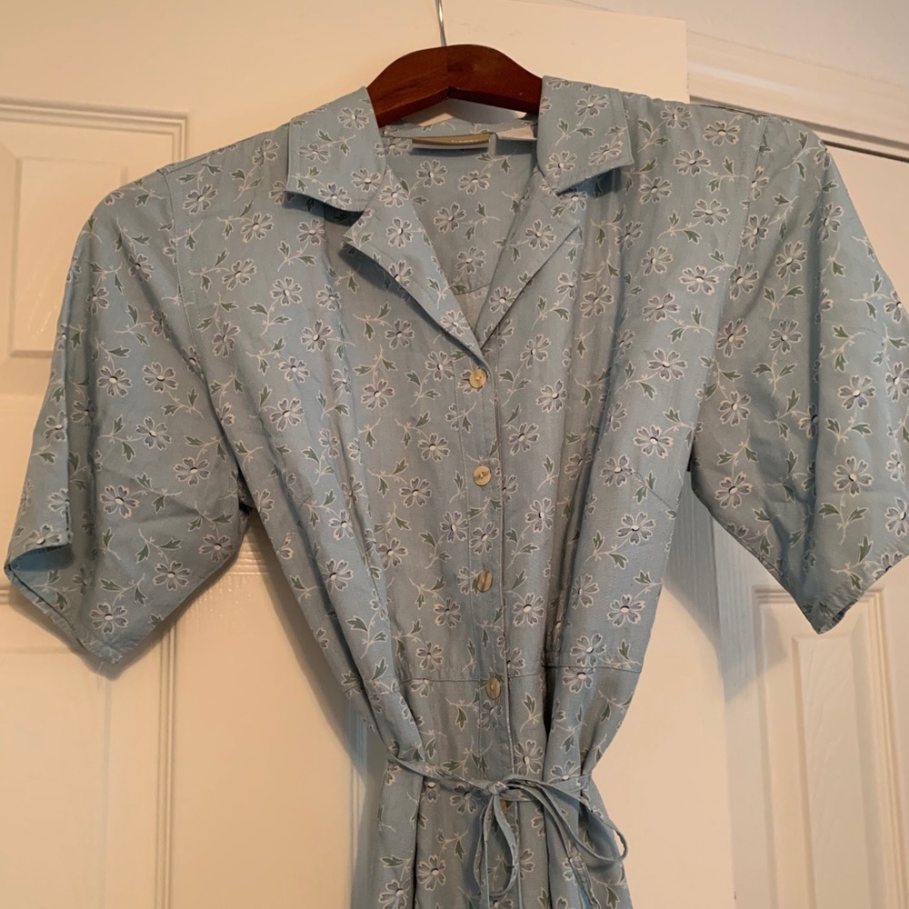 Vintage blue floral dress